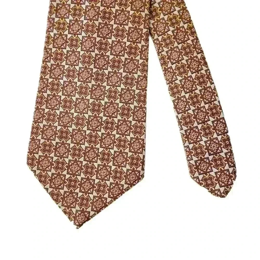 Vintage 70s Danbury neck tie Multie Colored Geometric Style